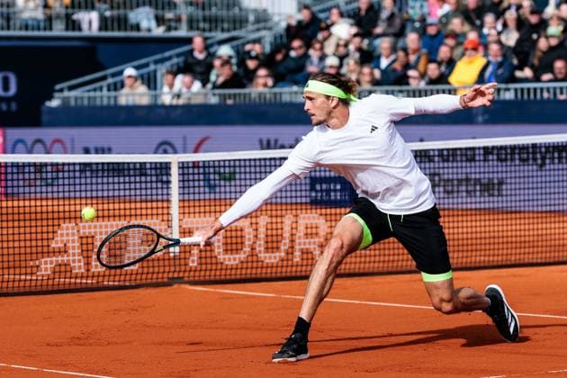 BMW Open München ATP, Tennis Herren 500; 18.04.2025 Alexander Zverev (Deutschland) im Match gegen Tallon Griekspoor (Niederlande) BMW Open by Bitpanda München ATP 500: Tag 7, München, MTTC Iphitos am 18.04.2025 Copyright: xBEAUTIFULxSPORTS Wunderlx