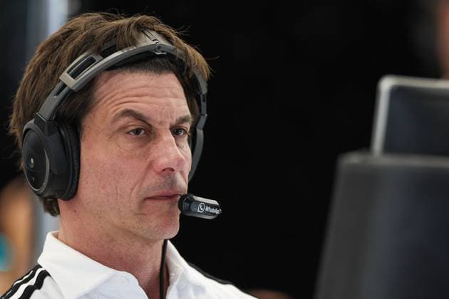 F1 Grand Prix Of Saudi Arabia: Practice Toto Wolff of Austria and the Mercedes-AMG PETRONAS F1 Team looks on during practice ahead of the F1 Grand Prix of Saudi Arabia at Jeddah Corniche Circuit in Jeddah, Saudi Arabia, on April 18, 2025. Jeddah Mecca Saudi Arabia  Copyright: xPaddockerx originalFilename:paddocker-f1grandp250418_npHbr.jpg
