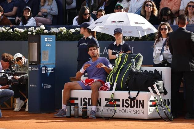 Carlos Alcaraz (ESP), APRIL18, 2025 - Tennis : Carlos Alcaraz during singles Quarter-final match against Alex De Minaur on the Barcelona Open Banc Sabadell tennis tournament at the Real Club de Tenis de Barcelona in Barcelona, Spain. Noxthirdxpartyxsales  (288029072)
