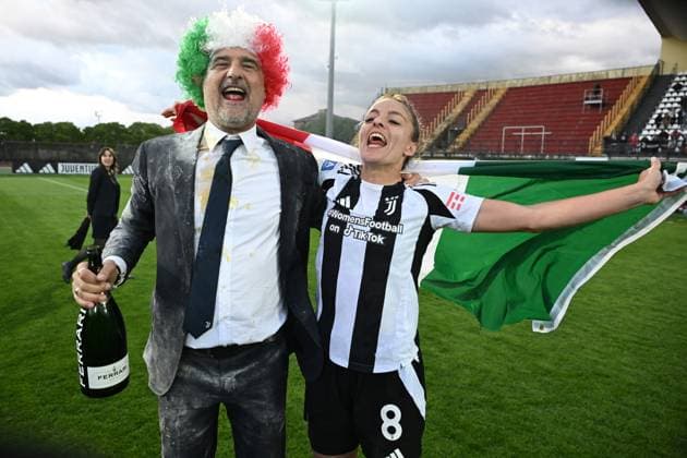 Db Biella 18 04 2025 - campionato di calcio serie A femminile Juventus-Milan foto Daniele Buffa Image nella foto: Massimiliano Canzi-Martina Rosucci 