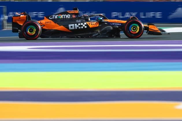 81 Oscar Piastri (AUS) McLaren F1 Team (GBR) MCL39 Mercedes during the 2025 Formula One STC Saudi Arabian Grand Prix, 5th round of the 2025 Formula 1 World Championship, WM, Weltmeisterschaft at Jeddah Corniche Circuit on April 18, 2025 in Jeddah, Saudi Arabia. (Photo by Philippe Nanchino Eurasia Images) Jeddah Jeddah Corniche Circuit Saudi Arabia