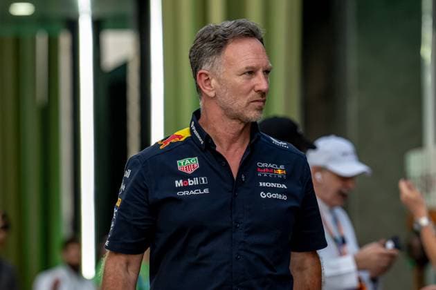 JEDDAH CORNICHE CIRCUIT, SAUDI ARABIA - APRIL 18: Christian Horner, Red Bull Racing RB21 from the United Kingdom during the Saudi Arabian Grand Prix at Jeddah Corniche Circuit on Friday April 18, 2025 in Jeddah, Saudi Arabia (Photo by Michael Potts BSR Agency)