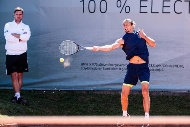 BMW Open München ATP, Tennis Herren 500; 19.04.2025 Training Alexander Zverev (Deutschland) BMW Open by Bitpanda München ATP 500: Tag 8, München, MTTC Iphitos am 19.04.2025 Copyright: xBEAUTIFULxSPORTS Wunderlx