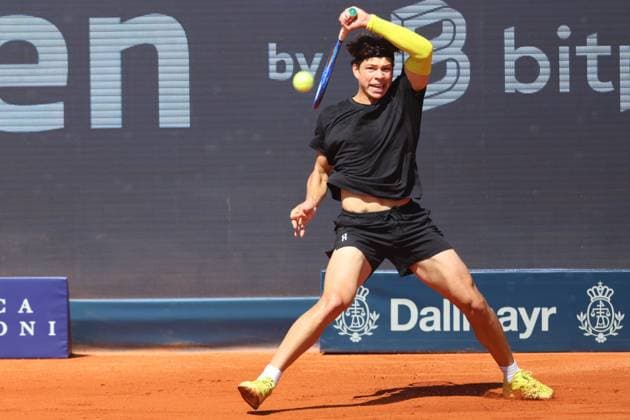 Ben Shelton (USA) spielt im Halbfinale gegen Francisco Cerundolo Tennis BMW Open by Bitpanda ATP, Tennis Herren 500 München 19.04.2025 FOTO: Mladen Lackovic LakoPress