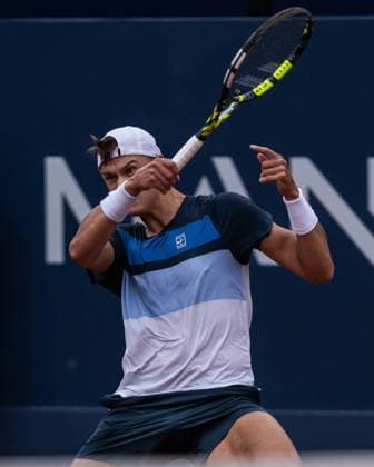 April 19, 2025, Barcelona, Barcelona, Spain: Holger Rune of Denmark during the semifinals between Karen Khachanov on Barcelona Open Banc Sabadell Trofeo Conde de Godo on April 19, 2025 in Barcelona, Spain. Barcelona Spain - ZUMAs316 20250419_znp_s316_021 Copyright: xMartixSeguraxRamonedax