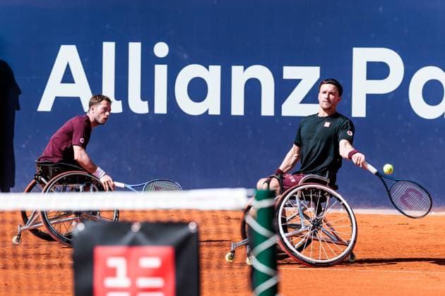 BMW Open München ATP, Tennis Herren 500; 19.04.2025 Allianz Para Trophy Finale Alfie Hewett (Grossbritannien) und Gordon Reid (Grossbritannien) im Doppel gegen Joachim Gerard (Belgien) und Maikel Scheffers (Niederlande) BMW Open by Bitpanda München ATP 500: Tag 8, München, MTTC Iphitos am 19.04.2025 Copyright: xBEAUTIFULxSPORTS Wunderlx