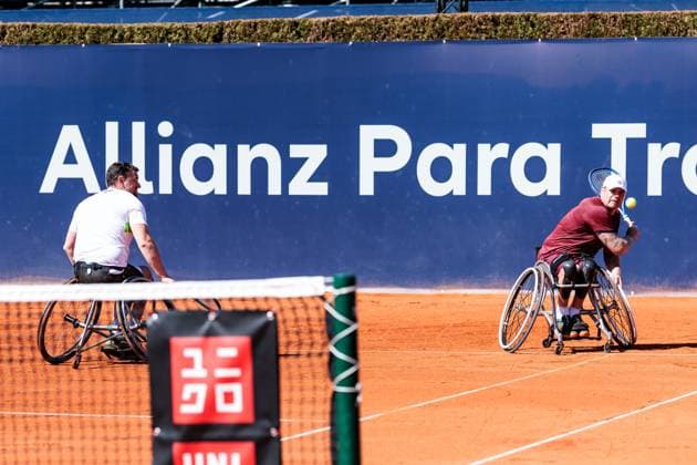 BMW Open München ATP, Tennis Herren 500; 19.04.2025 Allianz Para Trophy Finale Joachim Gerard (Belgien) und Maikel Scheffers (Niederlande) im Doppel gegen Alfie Hewett (Grossbritannien) und Gordon Reid (Grossbritannien) BMW Open by Bitpanda München ATP 500: Tag 8, München, MTTC Iphitos am 19.04.2025 Copyright: xBEAUTIFULxSPORTS Wunderlx
