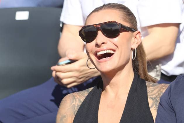 Sport Themen der Woche KW16 Sport Bilder des Tages Freundin von Alexander Zverev (GER) Sophia Thomalla, Portraet, Portrait, ist gut gelaunt Tennis BMW Open by Bitpanda ATP, Tennis Herren 500 München 19.04.2025 FOTO: Mladen Lackovic LakoPress *** Girlfriend of Alexander Zverev GER Sophia Thomalla, Portraet, Portrait, is in a good mood Tennis BMW Open by Bitpanda ATP 500 Munich 19 04 2025 PHOTO Mladen Lackovic LakoPress
