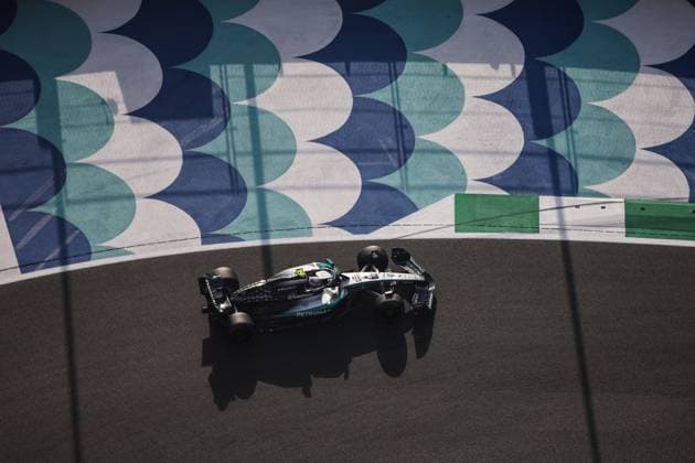 F1 - SAUDI ARABIAN GRAND PRIX 2025 12 KIMI ANTONELLI Andrea (ita), Mercedes AMG F1 Team W16, action during the Formula 1 STC Saudi Arabian Grand Prix 2025, 5th round of the 2025 FIA Formula One World Championship, WM, Weltmeisterschaft from April 18 to 20, 2025 on the Jeddah Corniche Circuit, in Jeddah, Saudi Arabia - JeddahSaudi Arabia  Copyright: xAndrÃ xFerreirax