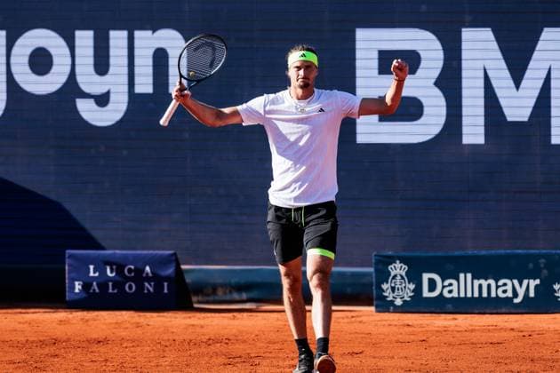 BMW Open München ATP, Tennis Herren 500; 19.04.2025 Alexander Zverev (Deutschland) jubelt nach dem Sieg im Match gegen Fabian Marozsan (Ungarn), Halbfinale BMW Open by Bitpanda München ATP 500: Tag 8, München, MTTC Iphitos am 19.04.2025 Copyright: xBEAUTIFULxSPORTS Wunderlx