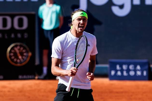BMW Open München ATP, Tennis Herren 500; 19.04.2025 Alexander Zverev (Deutschland) jubelt im Match gegen Fabian Marozsan (Ungarn), Halbfinale BMW Open by Bitpanda München ATP 500: Tag 8, München, MTTC Iphitos am 19.04.2025 Copyright: xBEAUTIFULxSPORTS Wunderlx