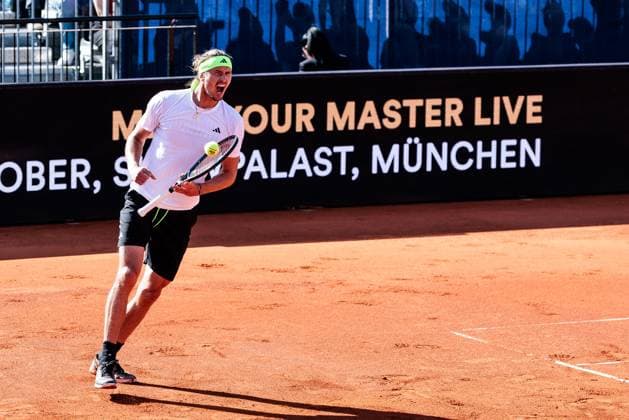 BMW Open München ATP, Tennis Herren 500; 19.04.2025 Alexander Zverev (Deutschland) jubelt im Match gegen Fabian Marozsan (Ungarn), Halbfinale BMW Open by Bitpanda München ATP 500: Tag 8, München, MTTC Iphitos am 19.04.2025 Copyright: xBEAUTIFULxSPORTS Wunderlx