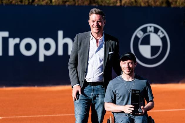 BMW Open München ATP, Tennis Herren 500; 19.04.2025 Siegerehrung der Allianz Para Trophy Sieger im Einzel Alfie Hewett (Grossbritannien) BMW Open by Bitpanda München ATP 500: Tag 8, München, MTTC Iphitos am 19.04.2025 Copyright: xBEAUTIFULxSPORTS Wunderlx