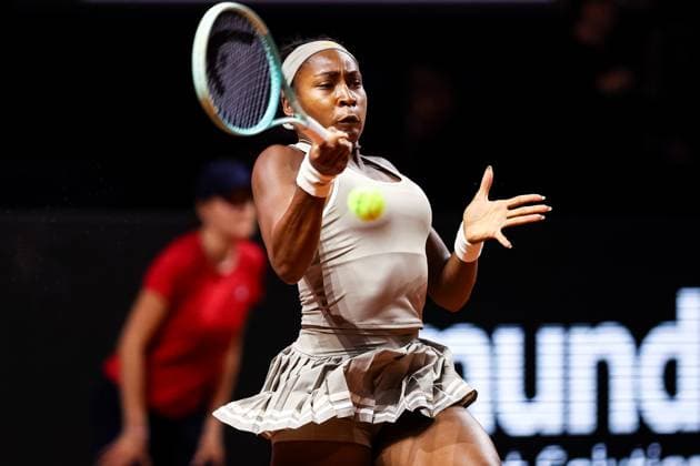 Im Bild Coco Gauff Coco Gauff USA vs Jasmine Paolini ITA GER, Porsche Tennis Grand Prix GP Stuttgart 2025, WTA500, 19.04.2025 GER, Porsche Tennis Grand Prix GP Stuttgart 2025, WTA500, 19.04.2025 Stuttgart Copyright: xEibner-Pressefoto RogerxBuerkex EP