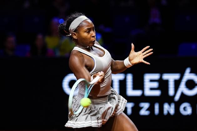 Im Bild Coco Gauff Coco Gauff USA vs Jasmine Paolini ITA GER, Porsche Tennis Grand Prix GP Stuttgart 2025, WTA500, 19.04.2025 GER, Porsche Tennis Grand Prix GP Stuttgart 2025, WTA500, 19.04.2025 Stuttgart Copyright: xEibner-Pressefoto RogerxBuerkex EP