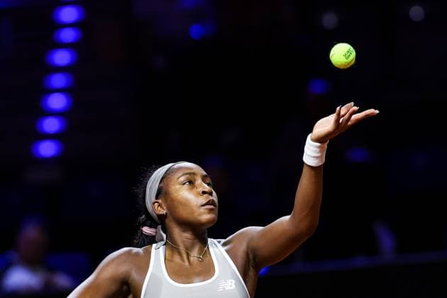 Sport Bilder des Tages Im Bild Coco Gauff Coco Gauff USA vs Jasmine Paolini ITA GER, Porsche Tennis Grand Prix GP Stuttgart 2025, WTA500, 19.04.2025 GER, Porsche Tennis Grand Prix GP Stuttgart 2025, WTA500, 19.04.2025 Stuttgart Copyright: xEibner-Pressefoto RogerxBuerkex EP