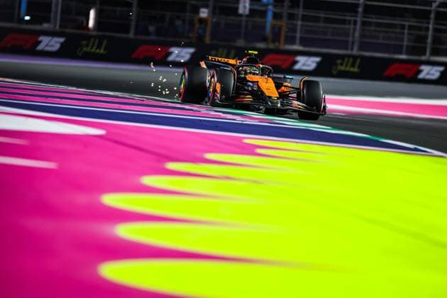 F1 - SAUDI ARABIAN GRAND PRIX 2025 04 NORRIS Lando (gbr), McLaren F1 Team MCL39, action during the Formula 1 STC Saudi Arabian Grand Prix 2025, 5th round of the 2025 FIA Formula One World Championship, WM, Weltmeisterschaft from April 18 to 20, 2025 on the Jeddah Corniche Circuit, in Jeddah, Saudi Arabia - JeddahSaudi Arabia  Copyright: xFLORENTxGOODENx