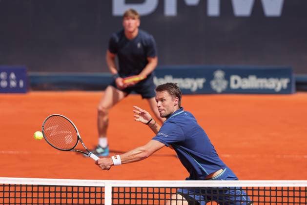 Andre Goransson, Sem Verbeek (hellblau), Herren Doppel, Men s Doubles Tennis - BMW Open 2025 - ATP, Tennis Herren - MTTC Iphitos - Munich - - Germany - 20 April 2025. Copyright: xJuergenxHasenkopfx