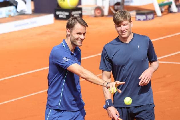 Andre Goransson (SWE) und Sem Verbeek (NED) Tennis BMW Open by Bitpanda ATP, Tennis Herren 500 Finale Doppel München 20.04.2025 FOTO: Mladen Lackovic LakoPress