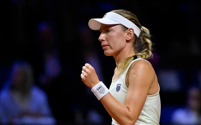 Ekaterina Alexandrova (RUS) Jubel, Freude, Emotion, emotional, jubelt, Glueck, gluecklich, Tennis Damen Porsche-Cup Porsche Tennis Grand Prix GP Stuttgart 2025 Porsche Arena 20.04.2024 DFL REGULATIONS PROHIBIT ANY USE OF PHOTOGRAPHS AS IMAGE SEQUENCES AND OR QUASI-VIDEO Tennis Damen Porsche-Cup Porsche Tennis Grand Prix GP Stuttgart 2025