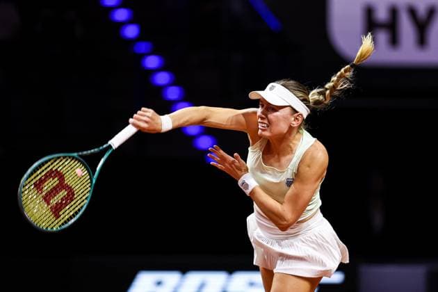 Im Bild Jelena Ostapenko Halbfinale Ekaterina Alexandrova vs Jelena Ostapenko LAT GER, Porsche Tennis Grand Prix GP Stuttgart 2025, WTA500, 20.04.2025 GER, Porsche Tennis Grand Prix GP Stuttgart 2025, WTA500, 20.04.2025 Stuttgart Copyright: xEibner-Pressefoto RogerxBuerkex EP