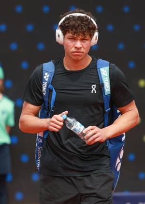 Ben Shelton betritt den Platz, Herren Einzel, Gentlemen s Singles, Endspiel, Final Tennis - BMW Open 2025 - ATP, Tennis Herren 500 - MTTC Iphitos - Munich - - Germany - 20 April 2025. Copyright: xJuergenxHasenkopfx