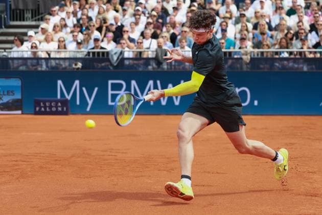 Ben Shelton, Herren Einzel, Gentlemen s Singles, Endspiel, Final Tennis - BMW Open 2025 - ATP, Tennis Herren 500 - MTTC Iphitos - Munich - - Germany - 20 April 2025. Copyright: xJuergenxHasenkopfx