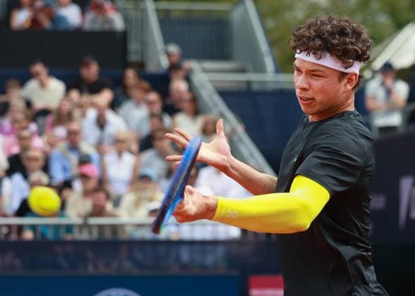 Ben Shelton, Herren Einzel, Gentlemen s Singles, Endspiel, Final Tennis - BMW Open 2025 - ATP, Tennis Herren 500 - MTTC Iphitos - Munich - - Germany - 20 April 2025. Copyright: xJuergenxHasenkopfx
