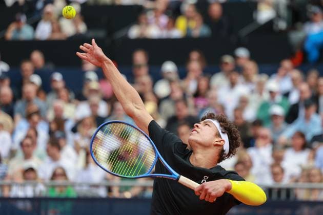 Ben Shelton, Herren Einzel, Gentlemen s Singles, Endspiel, Final Tennis - BMW Open 2025 - ATP, Tennis Herren 500 - MTTC Iphitos - Munich - - Germany - 20 April 2025. Copyright: xJuergenxHasenkopfx