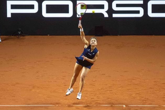 Jasmin Paolini (ITA). xettx, Deutschland, Stuttgart, 20.04.2025, Tennis, Porsche Tennis Grand Prix, 2025, Halbfinale, A.Sabalenka - J.Paolini (ITA), Porsche Arena Foto: A2 Bildagentur Peter Hartenfelser