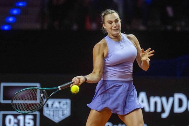 Aryna Sablenka. xettx, Deutschland, Stuttgart, 20.04.2025, Tennis, Porsche Tennis Grand Prix, 2025, Halbfinale, A.Sabalenka - J.Paolini (ITA), Porsche Arena Foto: A2 Bildagentur Peter Hartenfelser