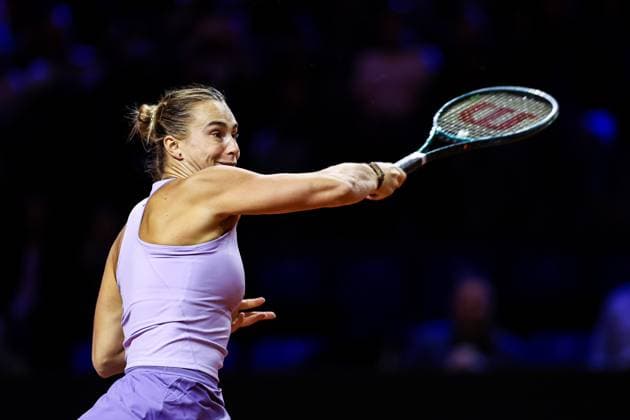 Im Bild Aryna Sabalenka Halbfinale Aryna Sabalenka vs Jasmine Paolini ITA GER, Porsche Tennis Grand Prix GP Stuttgart 2025, WTA500, 20.04.2025 GER, Porsche Tennis Grand Prix GP Stuttgart 2025, WTA500, 20.04.2025 Stuttgart Copyright: xEibner-Pressefoto RogerxBuerkex EP