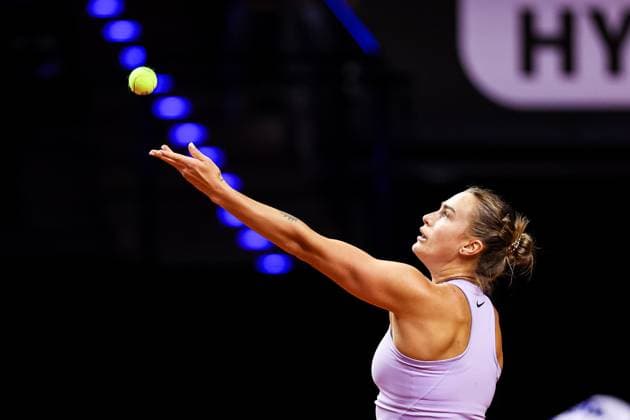 Im Bild Aryna Sabalenka Halbfinale Aryna Sabalenka vs Jasmine Paolini ITA GER, Porsche Tennis Grand Prix GP Stuttgart 2025, WTA500, 20.04.2025 GER, Porsche Tennis Grand Prix GP Stuttgart 2025, WTA500, 20.04.2025 Stuttgart Copyright: xEibner-Pressefoto RogerxBuerkex EP