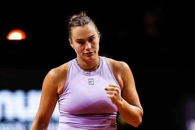 Im Bild Aryna Sabalenka Halbfinale Aryna Sabalenka vs Jasmine Paolini ITA GER, Porsche Tennis Grand Prix GP Stuttgart 2025, WTA500, 20.04.2025 GER, Porsche Tennis Grand Prix GP Stuttgart 2025, WTA500, 20.04.2025 Stuttgart Copyright: xEibner-Pressefoto RogerxBuerkex EP