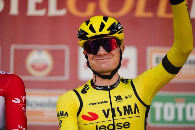 Radsport, Amstel Gold Race Herren, 20.04.2025 Ben Tulett (GBR, Team Visma Lease a Bike) Berg en Terblijt Limburg Niederlande Copyright: xMarcelxHilgerx
