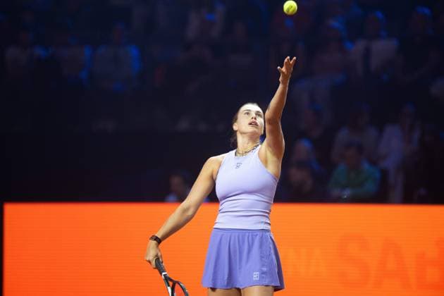 Aryna Sablenka. xettx, Deutschland, Stuttgart, 21.04.2025, Tennis, 48. Porsche Tennis Grand Prix, 2025, Finale, A.Sabalenka - J.Ostapenko (LAT), Porsche Arena Foto: A2 Bildagentur Peter Hartenfelser