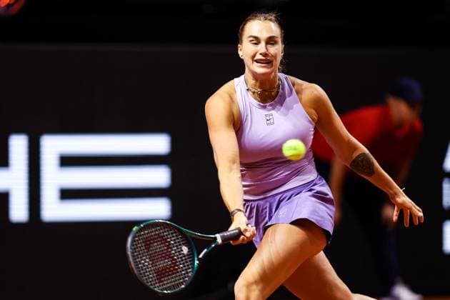 Im Bild Aryna Sabalenka Finale Aryna Sabalenka vs Jelena Ostapenko LAT GER, Porsche Tennis Grand Prix GP Stuttgart 2025, WTA500, 21.04.2025 GER, Porsche Tennis Grand Prix GP Stuttgart 2025, WTA500, 21.04.2025 Stuttgart Copyright: xEibner-Pressefoto RogerxBuerkex EP