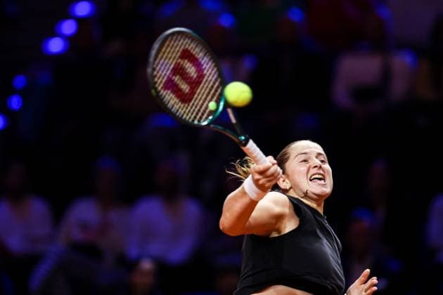 Im Bild Jelena Ostapenko Finale Aryna Sabalenka vs Jelena Ostapenko LAT GER, Porsche Tennis Grand Prix GP Stuttgart 2025, WTA500, 21.04.2025 GER, Porsche Tennis Grand Prix GP Stuttgart 2025, WTA500, 21.04.2025 Stuttgart Copyright: xEibner-Pressefoto RogerxBuerkex EP
