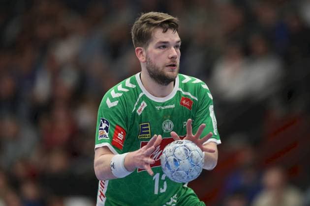 21.04.2025, Herren, Handball, Saison 2024 2025, 2. Handball-Bundesliga, 28. Spieltag: TV Grosswallstadt - TSV GWD Minden Ian Weber ( 13, GWD Minden) Elsenfeld Untermainhalle Bayern Deutschland