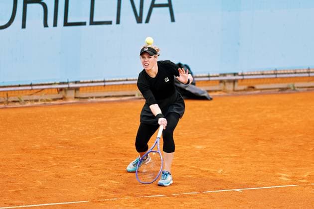 Laura Siegemund (GER)), APRIL 21, 2025 - Tennis : Siegemund during singles qualifying 1st round match against on the WTA, Tennis Damen tour 1000 tournaments Mutua Madrid Open tennis tournament at the Caja Magica in Madrid, Spain. Noxthirdxpartyxsales  (288333031)