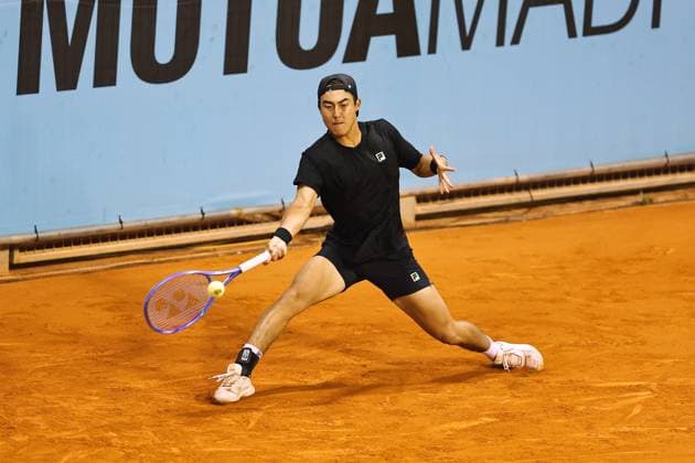 Rinky Hijikata (AUS), APRIL 21, 2025 - Tennis : Hijikata during singles qualifying 1st round match against Lloyd Harris on the WTA, Tennis Damen tour 1000 tournaments Mutua Madrid Open tennis tournament at the Caja Magica in Madrid, Spain. Noxthirdxpartyxsales  (288333697)