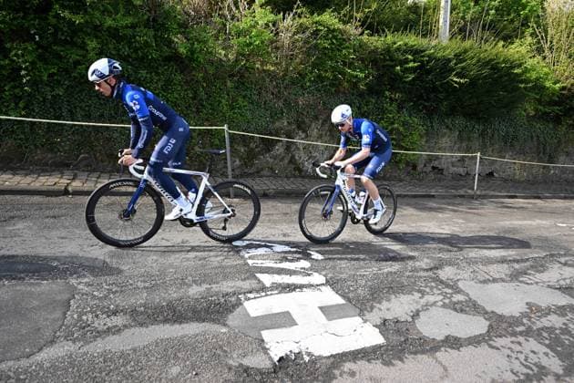 22-04-2025 Allenamento Fleche Wallonne 2025; 2025, Groupama - Fdj; Gregoire, Romain; Huy; 