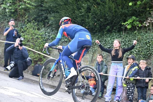 22-04-2025 Allenamento Fleche Wallonne 2025; 2025, Lidl - Trek; Skjelmose Jensen, Mattias; Huy; 