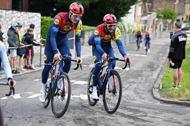 22-04-2025 Allenamento Fleche Wallonne 2025; 2025, Lidl - Trek; Bernard, Julien; Huy; 
