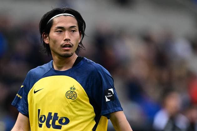 GENK - Koki Machida of Royale Union Saint Gilloise during the playoffs for the championship in the Belgian Jupiler Pro League between KRC Genk - Royale Union Saint Gilloise at the Cegeka Arena on April 20, 2025 in Genk, Belgium. ANP Hollandse Hoogte KRC Genk v Royale Union Saint Gilloise 2024 25 xVIxANPxSportx xGerritxvanxKeulenxIVx 525043640 originalFilename: 525043640.jpg