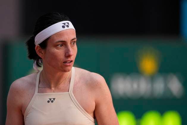 April 23, 2025, Madrid, Madrid, SPAIN: Anastasija Sevastova of Latvia in action against Anastasia Pavliuchenkova of Russia during the Mutua Madrid Open 2025, ATP, Tennis Herren Masters 1000 and WTA, Tennis Damen 1000, tennis tournament celebrated at Caja Magica on April 23, 2025 in Madrid, Spain. Madrid SPAIN - ZUMAa181 20250423_zaa_a181_011 Copyright: xOscarxJ.xBarrosox