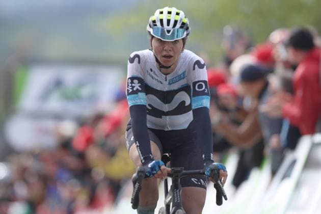 Radsport UCI World Tour Women Elite La Fleche Wallonne Femmes am 23.04.2025 in Huy Liane Lippert ( Deutschland )