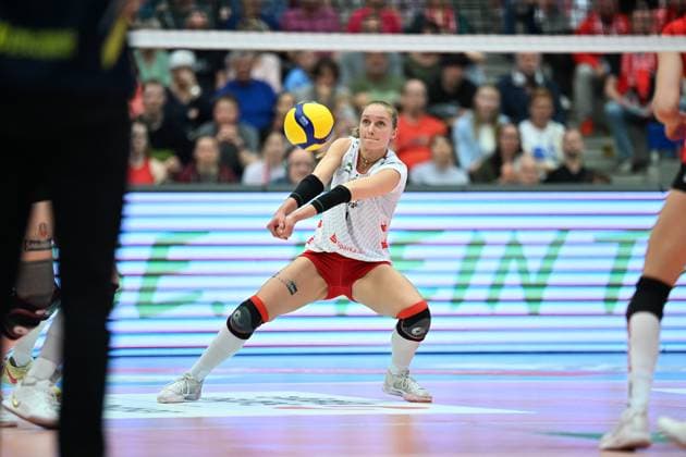 Patricia Nestler (Dresdner SC, 1) Dresdner SC vs. SSC Palmberg Schwerin, 1. Volleyball Bundesliga Frauen, Spielzeit 2024 2025, 23.04.2025 Dresdner SC vs. SSC Palmberg Schwerin, 1. Volleyball Bundesliga Frauen, Spielzeit 2024 2025, 23.04.2025 Dresden Copyright: xEibner-Pressefoto xHoepnerx EP_PHR