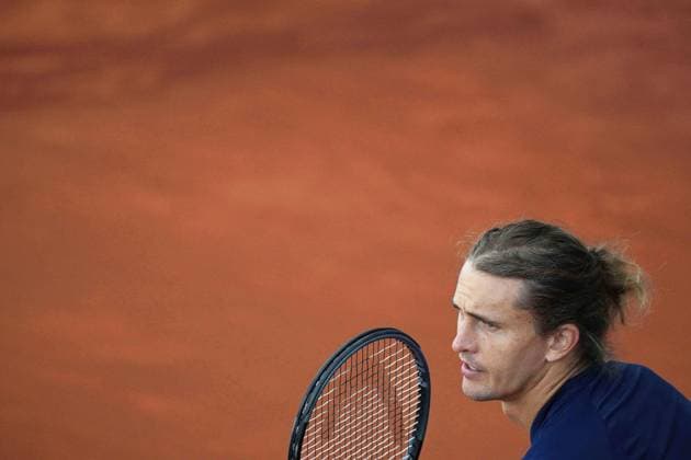 April 24, 2025, Madrid, Madrid, Spain: The German tennis player ALEXANDER ZVEREV is training on Day Four of the Mutua Madrid Open at La Caja Magica. Madrid Spain - ZUMAd308 20250424_zsp_d308_016 Copyright: xJuanxCarlosxLucasx
