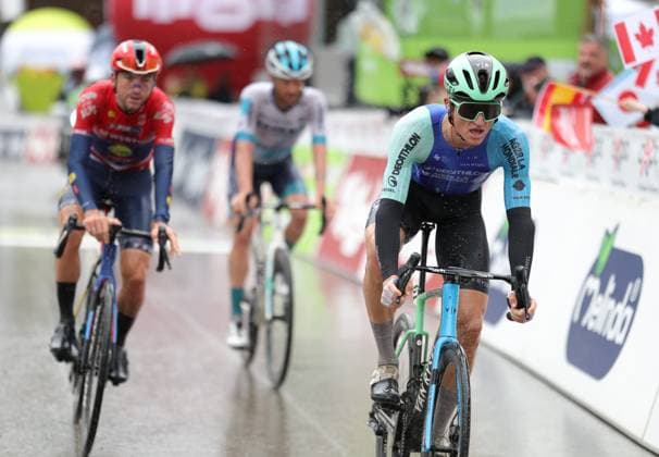 Tour des Alpes 2025 - UCI Cycling Race Tour of the Alps Pierre Teyssot MAXPPP ; Tour des Alpes 2025 - UCI Cycling Race Tour of the Alps. Obertilliach, Austria on April 24, 2025. Stage 4, 162.7 km from Sillian to Obertilliach. Thymen Arensman (NED) Ineos wins the stage and is the new leader. Thymen Arensman (NED) Ineos Pierre Teyssot Maxppp Obertilliach Obertilliach Tyrol Austria  Copyright: xMAXPPPxPierrexTeyssotx TEP64540 TEP64540